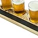 Handmade Deluxe Professional Charred Oak Barrel Beer or Whiskey Flight with Chalkboard, 5-Piece