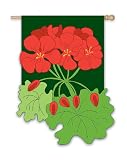Geraniums Regular Size Applique Flag
