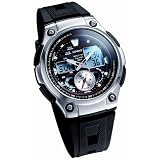 Casio Men's AQ190W-1AV Black Resin Quartz Watch with Black Dial