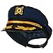 jAc Cotton Yacht Emblem Cap-Navy Captain Costume Hat