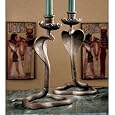 On Sale !! Uraeus Royal Egyptian Cobra Foundry Iron Candlestick