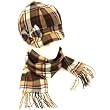 Kids Plaid Newsboy Hat Softer than Cashmere Scarf? Set Brown with Multiple Colors