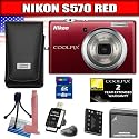 Nikon Coolpix S570 12MP Digital Camera with 5x Wide Angle Optical Vibration R...