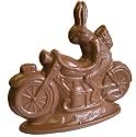 Chocolate Easter Bunny Motorcycle 3D Style, Dark Chocolate