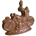 Chocolate Easter Bunny Motorcycle 3D Style, Milk Chocolate