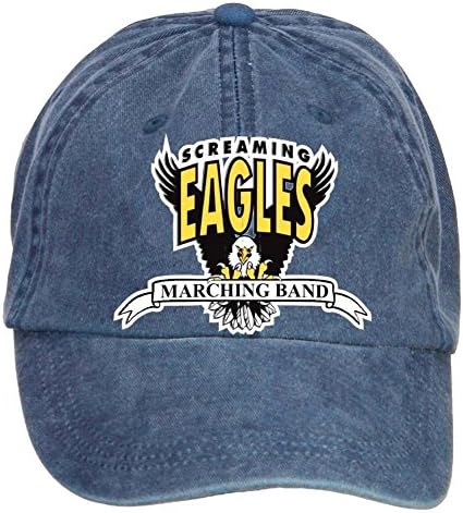 Desig Creato Adjustable Eagles Band Logo Customized Hats for Woman Navy One Size
