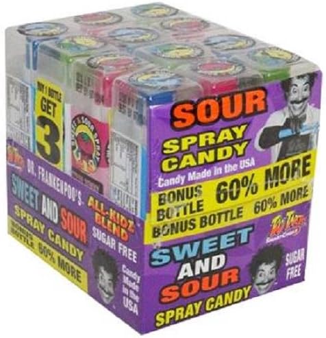 TOO TARTS ALL KIDZ BLEND SWEET &amp; SOUR SPRAY CANDY - Bottle 30 ml Each ( 12 in a Pack )