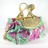Coach Madison Floral Audrey Satchel Purple Gold
