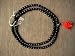 Black Agate Mala Crystal Japa Mala Precious Stone for Sani Yoga Japa Mala 108+1 Beads