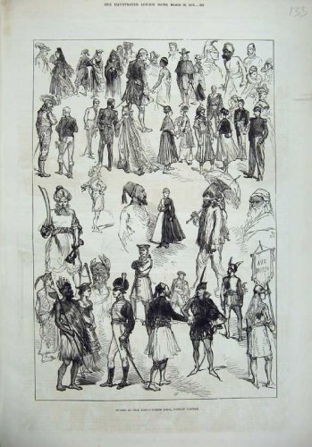 1876 FANCY DRESS BALL DUBLIN CASTLE IRELAND COSTUMES