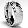 7MM Stainless Steel Ring With Engraved Florentine Design Sizes 4 to 11