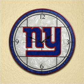 New York Giants NFL Art Glass Clock