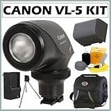 Canon VL-5 On-Camera 5 Watt Video Light + Accessory Kit for the Canon HF10, HF100, HF11, HG20, HG21