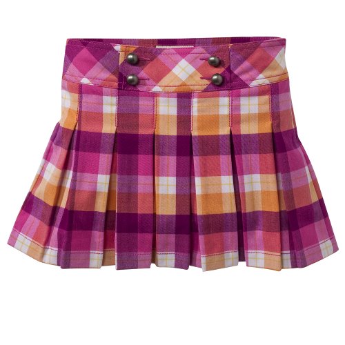 Girls' Cherokee® Pink Orange Plaid Scooter Skirt