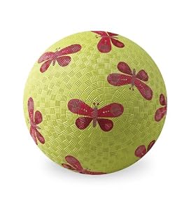 Crocodile Creek Green Butterflies 7" Playground Ball