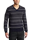 Kenneth Cole Men's V-Neck Stripe Sweater