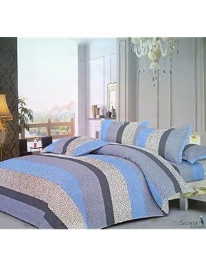 Story@Home Natural Desgin Polycotton Double Bedsheet with 2 Pillow Covers - King Size, Multicolor (EW1077) Story@Home Natural Desgin Polycotton Double Bedsheet with 2 Pillow Covers - King Size, Multicolor (EW1077)