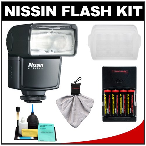 Nissin Digital Speedlite Di466 Flash Unit + Batteries & Charger + Diffuser + Accessory Kit for Canon Rebel T2i, T1i, XS, XSi, XT, XTi, EOS 30D, 40D, 50D, 5D Mark II & 7D Digital SLR Cameras