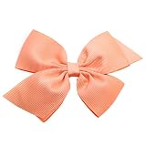 Boutique Baby Girl Peach Grosgrain Hair Clippie