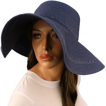 50 Upf Protection Beach Summer Braid Wide 4-1/2