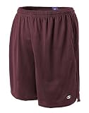 Champion Men's Long Mesh Short with Pockets (XX-Large, Maroon)