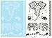 BTArtbox 2 Sheets Black & White Elephant Pattern Lace Temporary Tattoo