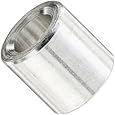 Round Spacer, Aluminum, Plain Finish, #12 Screw Size, 3/8" OD, 0.218" ID, 3/8" Length (Pack of 10)