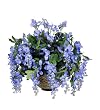 Artificial Periwinkle Blue Wisteria Hanging Basket