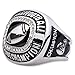 FANTASYJOCKS Fantasy Football Championship Trophy Ring | The Prospect - Silver - Size 9