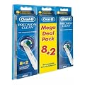 Braun Oral-B Aufsteckb�rsten Precision Clean 8 + 2 f�r alle rotierenden Zahnb�rsten von Oral-B (limitierte Edition)