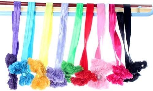 WXBUY Baby Kids Girls Headband Rose Flower Bowknot Hairband Headdress 10Pcs