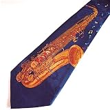 ネクタイ サックス 青 Solo Ties Sax Blue