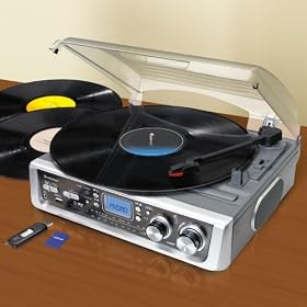 Record Player Turntable with Speakers - Convert Records to MP3 with USB iConvertTM
