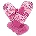 Molehill Girls Knit Mittens, Paisley Pink, Large (2-5 yrs.)
