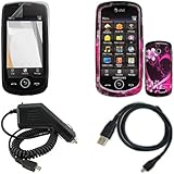 iNcido Brand Samsung Solstice II A817 Combo Purple Love Protective Case Fac ....