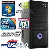 shinobee Gamer PC #3345 Intel Core i5-2400 4x 3.1 GHz | 4096 MB DDR3 PC-1333 MEMSeven RAM | 1000 GB SATA HDD | 22x LG Dual Layer DVD +/- R/RW DVD-Brenner | NVIDIA Geforce GT 430 1024MB | Cardreader | Microsoft Windows 7 Premium 64-Bit