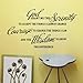 GOD Grant ME The Serenity Prayer Bible Art Quote Vinyl Wall Stickers Decal Décor