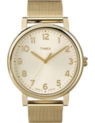 Timex Originals T2N598 Ladies Gold Mesh Classic Round Watch