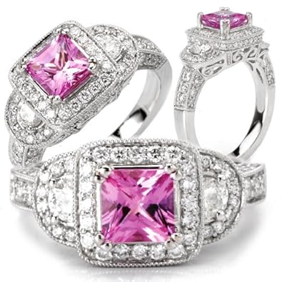 Pink diamond ring amazon