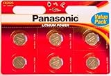 Pack Of 6 Panasonic Lithium CR2025 batteries 3V Coin Cell