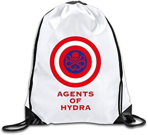VEAGLE Captain America Hydra Gym Sack Bag Drawstring Backpack Sport Bag Snapback