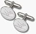 Chevy Corvette Round C5 Logo Sterling Silver Cuff Links - 1 Pair