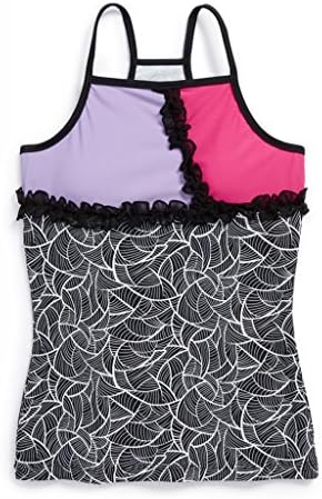 Limeapple Little Girls' Your Song Ruffle Tank, Lavender, 4