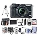 Canon EOS M6 Mirrorless Digital Camera Black with EF-M 18-150mm f/3.5-6.3 is STM Lens - Bundle with Holster Case, 32GB SDHC Card, Spare Battery, Tripod, Video Light, Software Package, and More