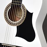 Produkt-Bild: Pickguard Schlagschutz Schwarz Eckig f&uuml;r Akustik Gitarre Konzertgitarre und Westerngitarre