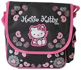 Hello Kitty Diaper Bag with Front Flap, Black/Pink