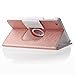Thankscase Case Compatible with iPad 4th/3rd/2nd, Rotating Case Cover with Hand Strap and Wallet Case.(Rose Gold 2)