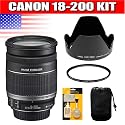 Canon EF-S 18-200mm f/3.5-5.6 IS Standard Zoom Lens for Canon DSLR Cameras + Accessories