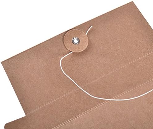 5pcs Kraft Paper File Box Envelope Document Storage Bag for A5 Size File Hot