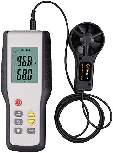 RockFire Digital Anemometer / Thermometer for Air Velocity, Air Flow, Temperature, 3 in 1